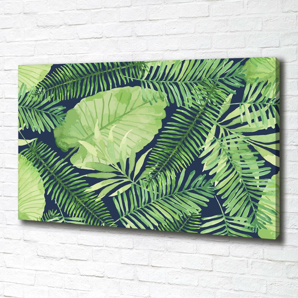 Canvas wall art Tropical leaves