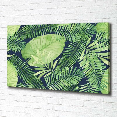 Canvas wall art Tropical leaves