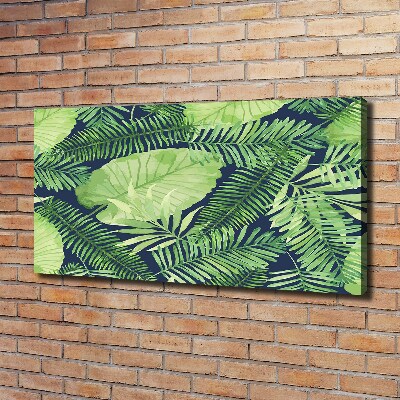 Canvas wall art Tropical leaves