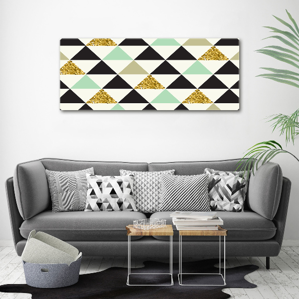 Canvas wall art Colorful triangles