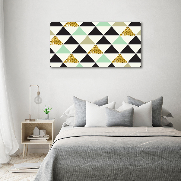 Canvas wall art Colorful triangles