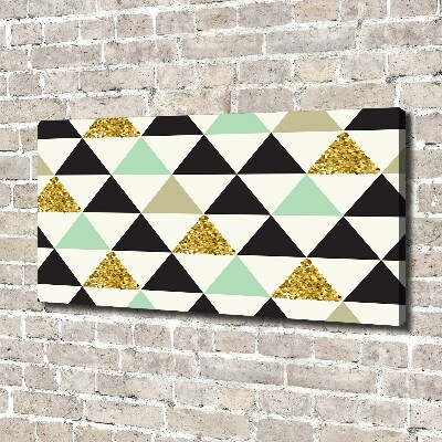 Canvas wall art Colorful triangles