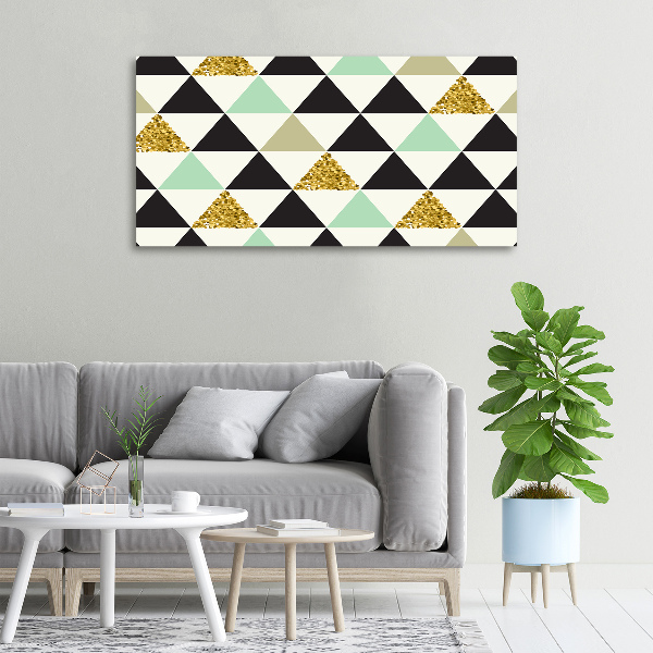 Canvas wall art Colorful triangles