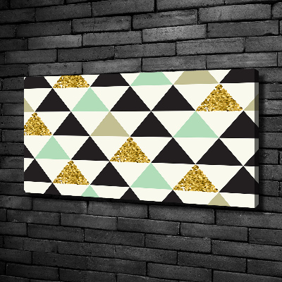 Canvas wall art Colorful triangles