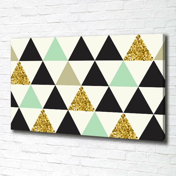 Canvas wall art Colorful triangles