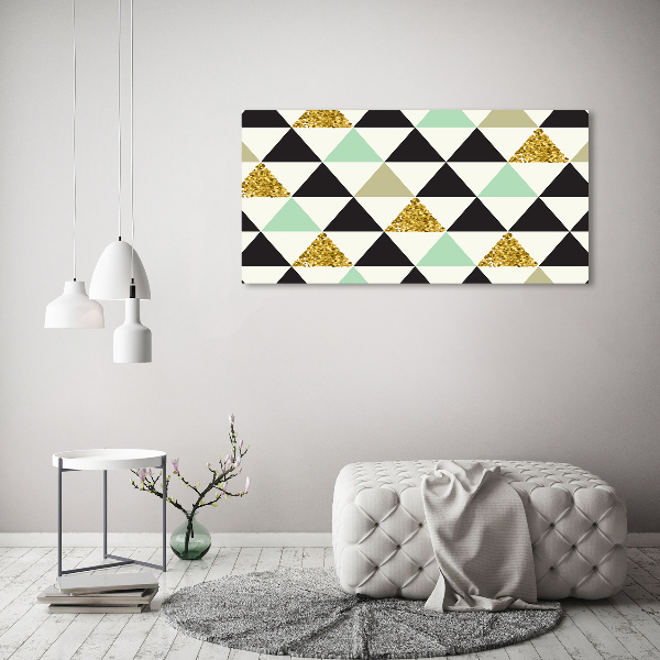 Canvas wall art Colorful triangles