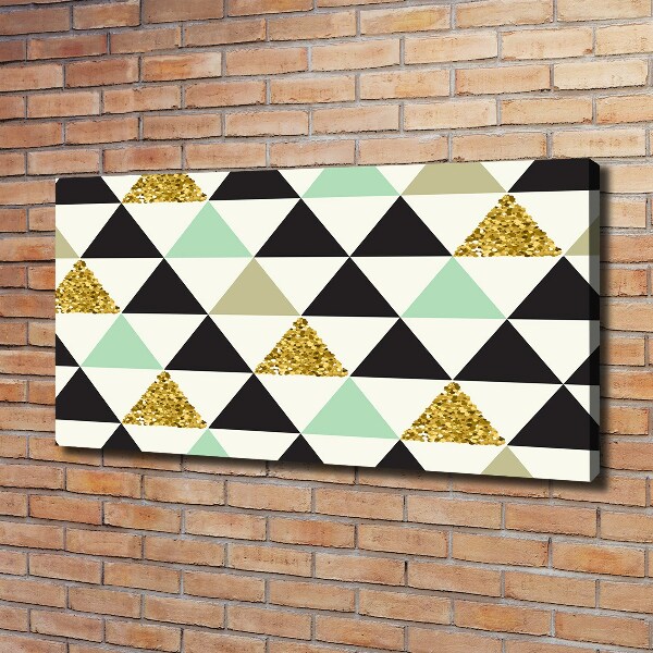 Canvas wall art Colorful triangles