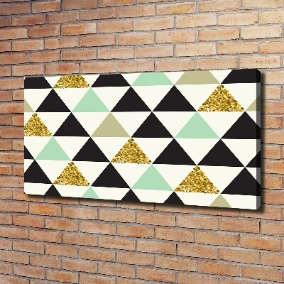 Canvas wall art Colorful triangles