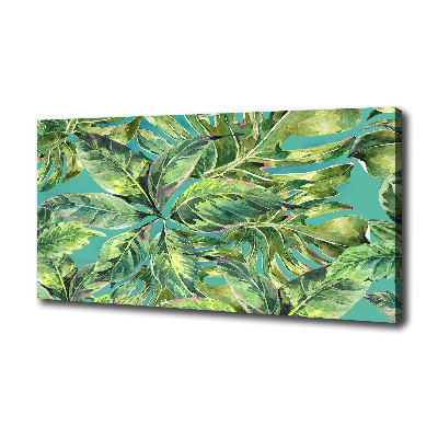 Canvas wall art Tropical leaves