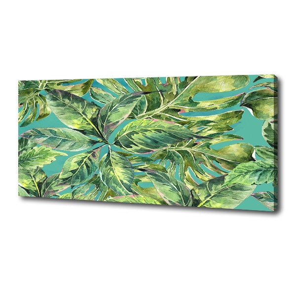 Canvas wall art Tropical leaves