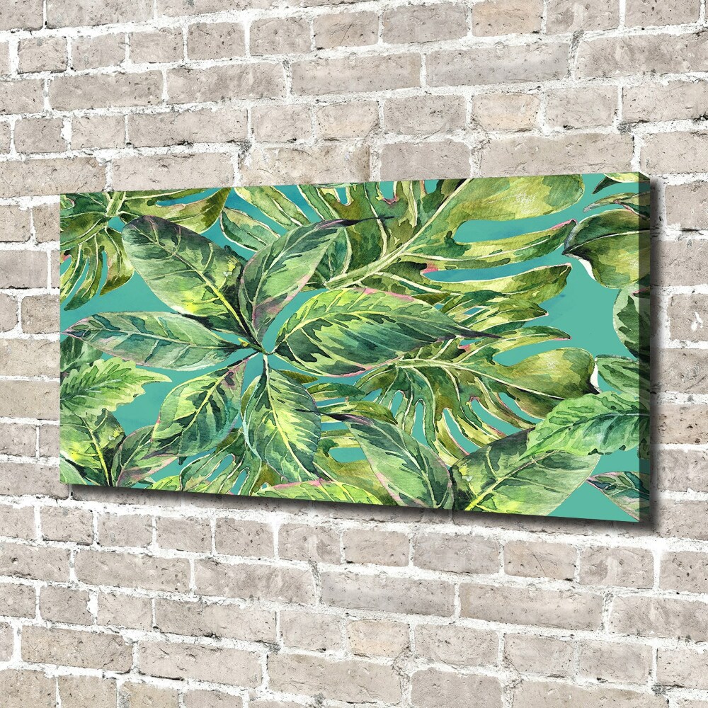 Canvas wall art Tropical leaves