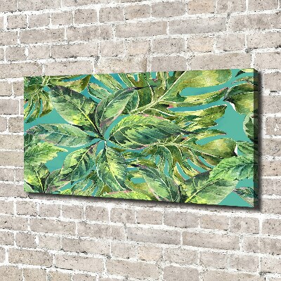 Canvas wall art Tropical leaves