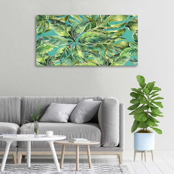 Canvas wall art Tropical leaves