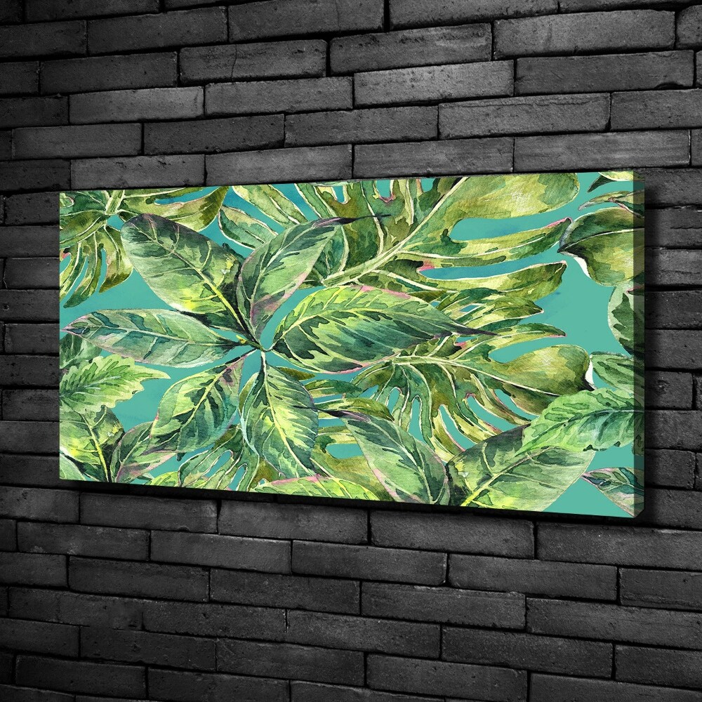 Canvas wall art Tropical leaves