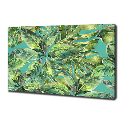 Canvas wall art Tropical leaves