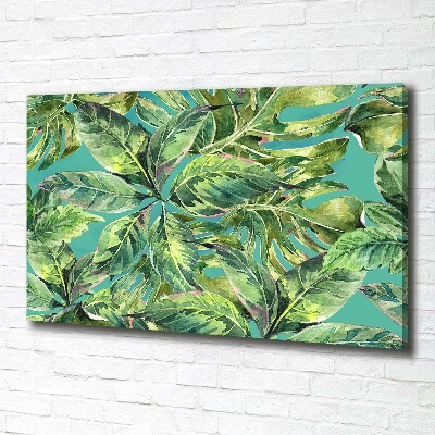 Canvas wall art Tropical leaves