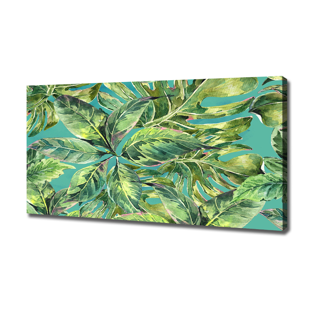 Canvas wall art Tropical leaves