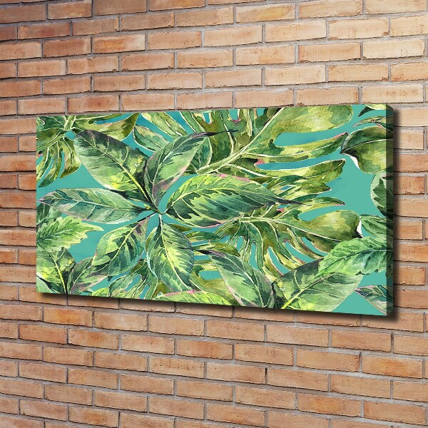 Canvas wall art Tropical leaves