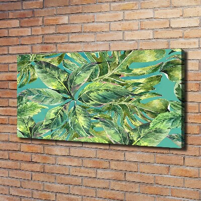 Canvas wall art Tropical leaves