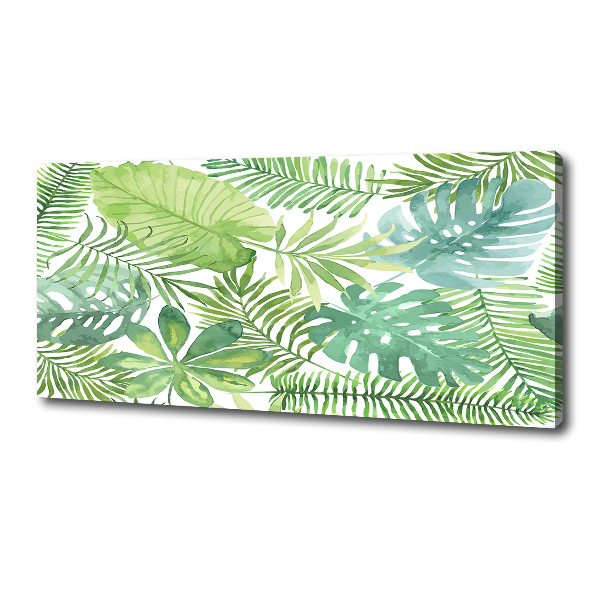 Canvas wall art Tropical leaves