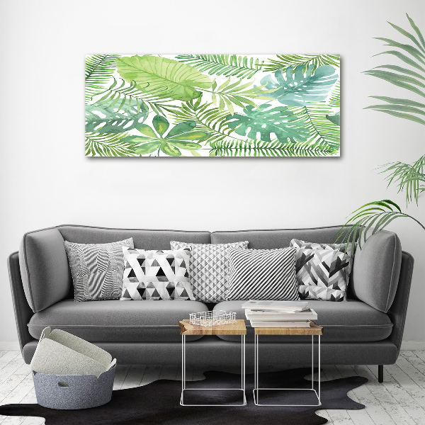 Canvas wall art Tropical leaves