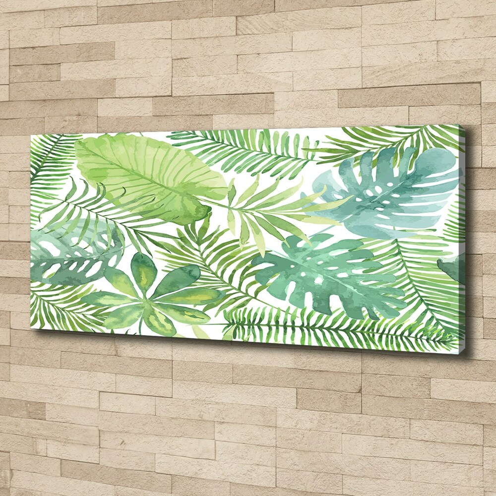 Canvas wall art Tropical leaves