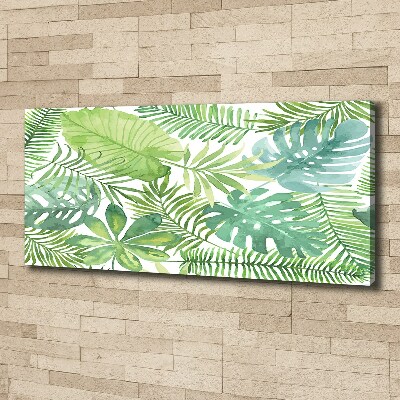 Canvas wall art Tropical leaves