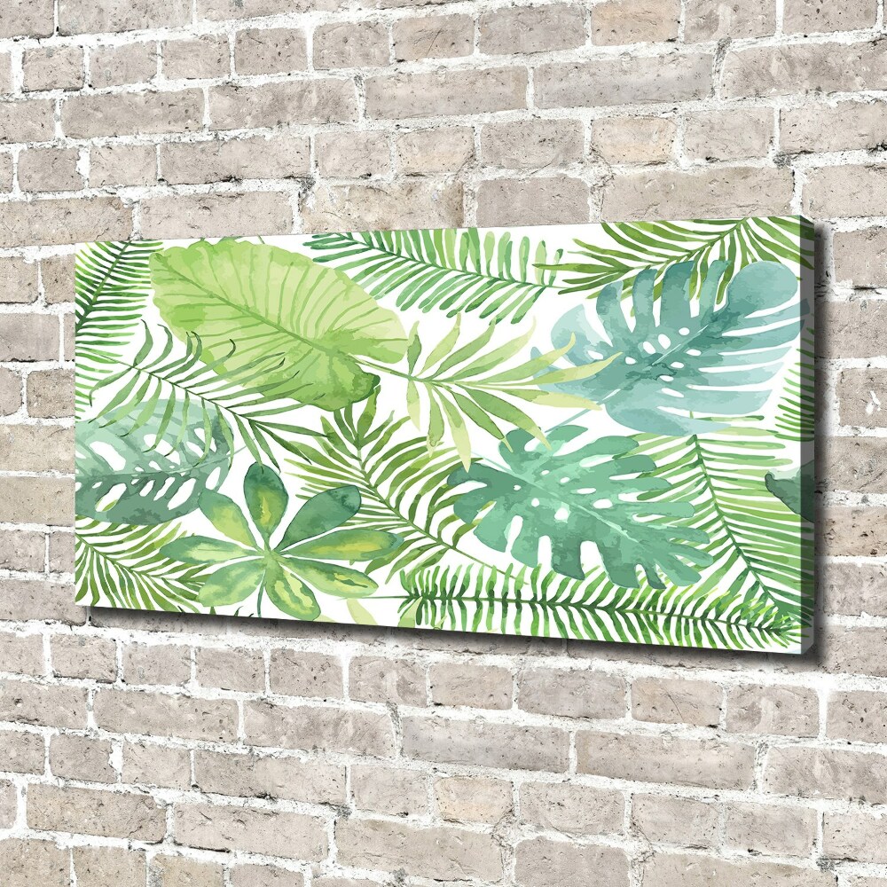 Canvas wall art Tropical leaves