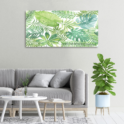 Canvas wall art Tropical leaves