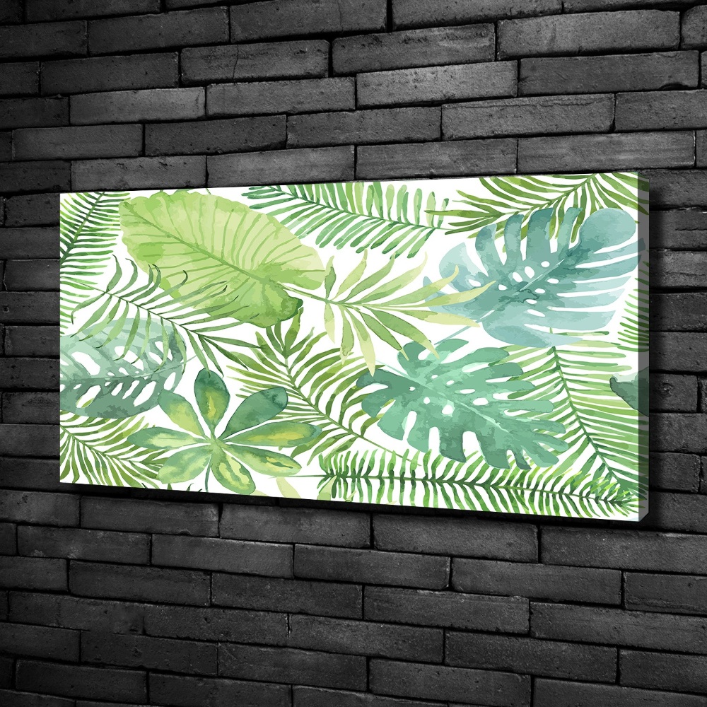 Canvas wall art Tropical leaves