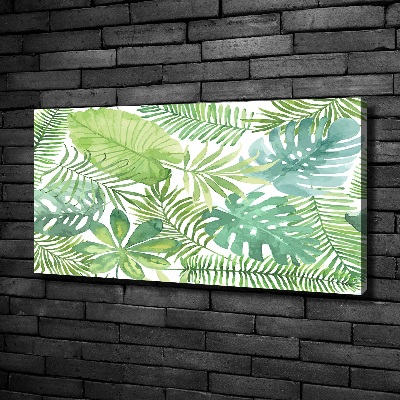 Canvas wall art Tropical leaves