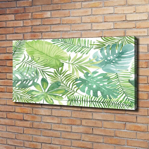 Canvas wall art Tropical leaves