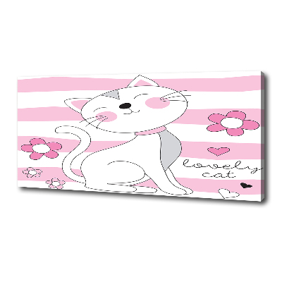 Canvas wall art White cat