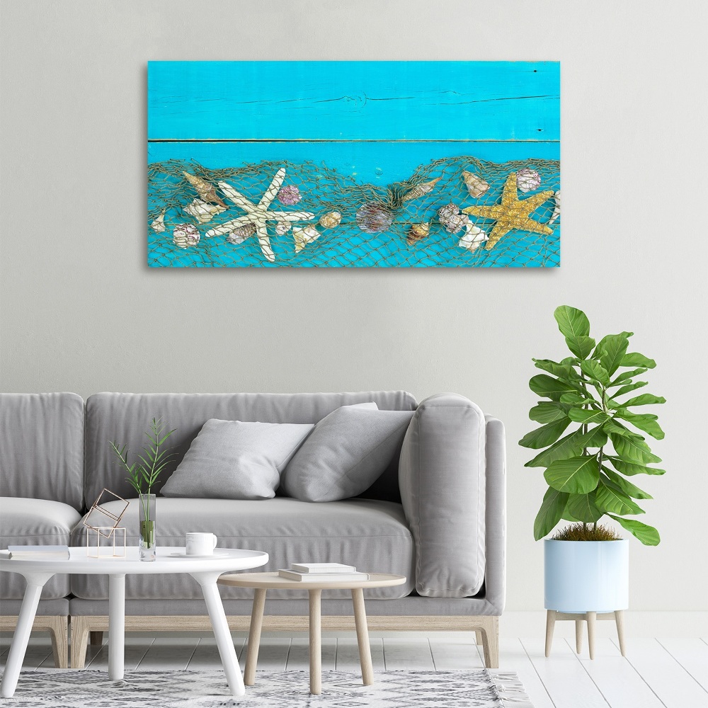 Canvas wall art Starfish and shells