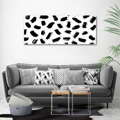 Canvas wall art Black and white spots