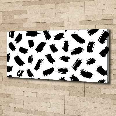 Canvas wall art Black and white spots