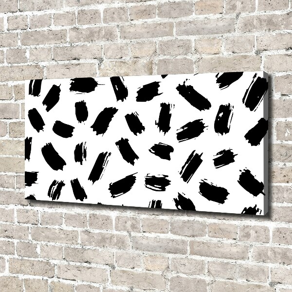 Canvas wall art Black and white spots