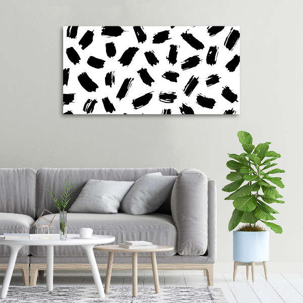 Canvas wall art Black and white spots