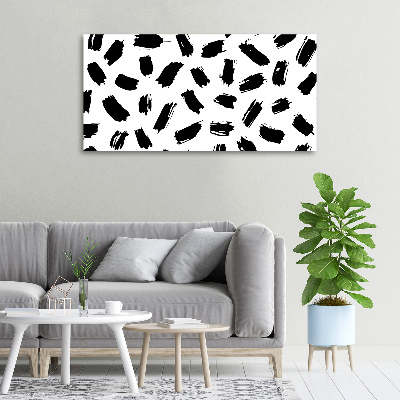 Canvas wall art Black and white spots