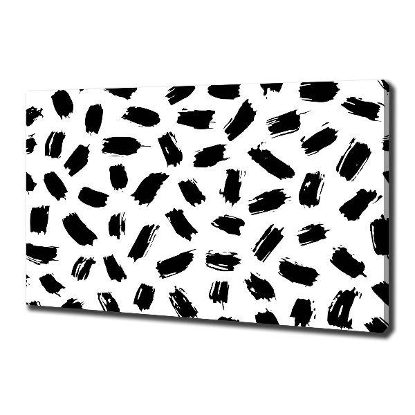 Canvas wall art Black and white spots