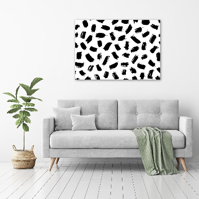 Canvas wall art Black and white spots