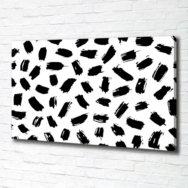 Canvas wall art Black and white spots