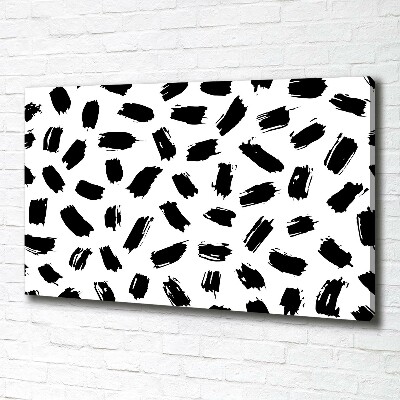 Canvas wall art Black and white spots