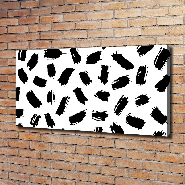 Canvas wall art Black and white spots