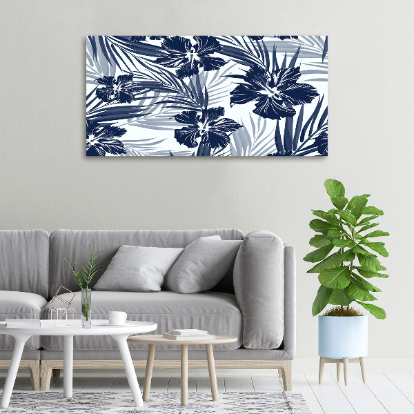 Canvas wall art Tropical flowers