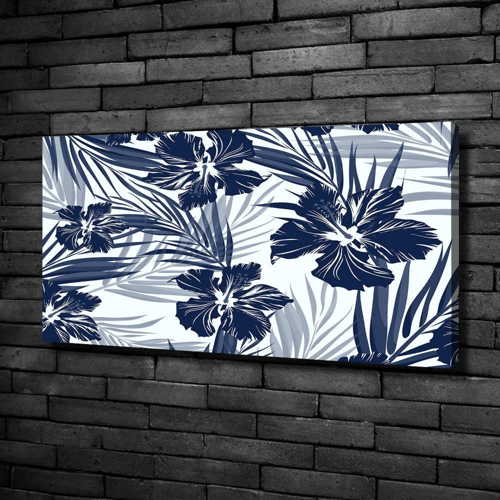 Canvas wall art Tropical flowers