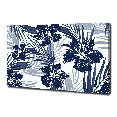 Canvas wall art Tropical flowers