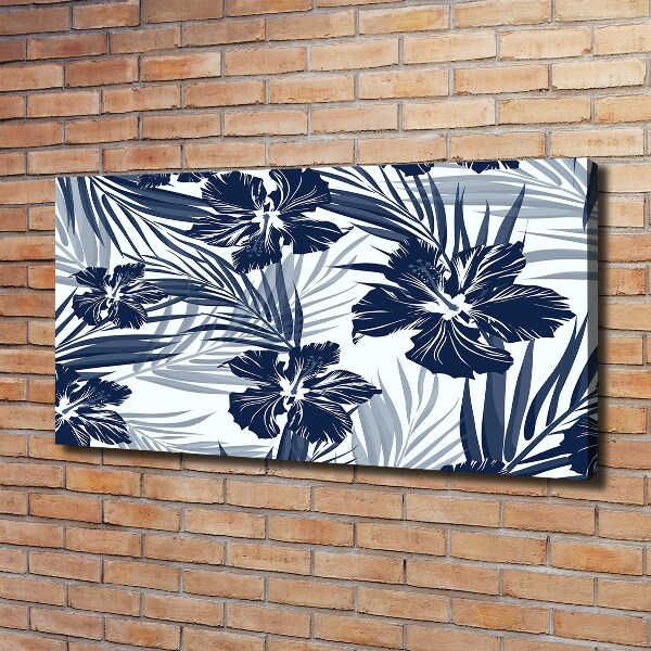 Canvas wall art Tropical flowers