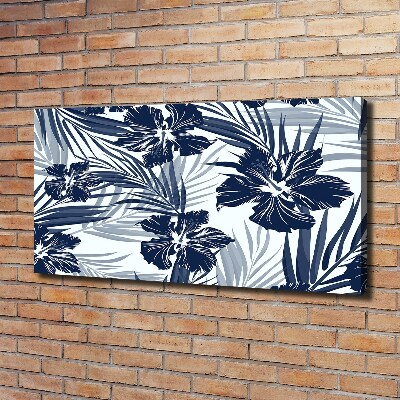 Canvas wall art Tropical flowers