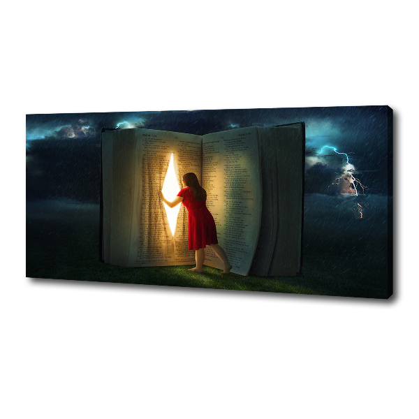 Canvas wall art The world of books